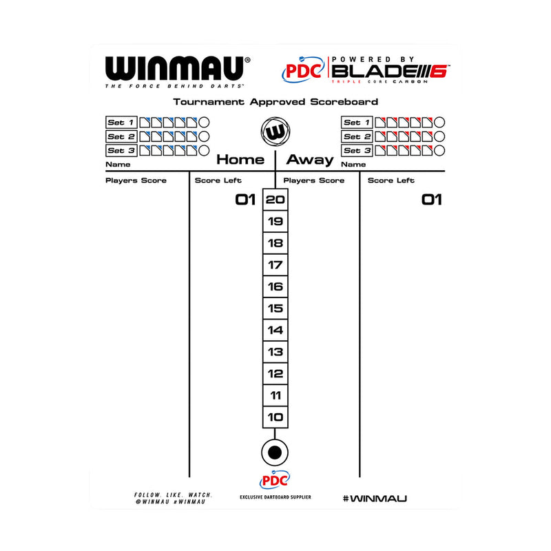 Winmau dry wipe Scoreboard