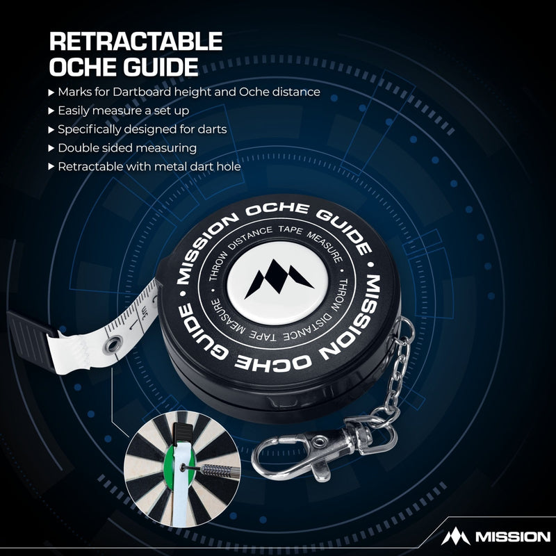 Mission Retractable dartboard measuring tape