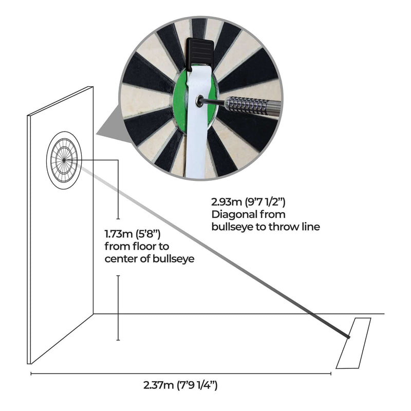Mission Retractable dartboard measuring tape